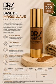 Base de Maquillaje Profesional Tono 500 – DR MAKE UP