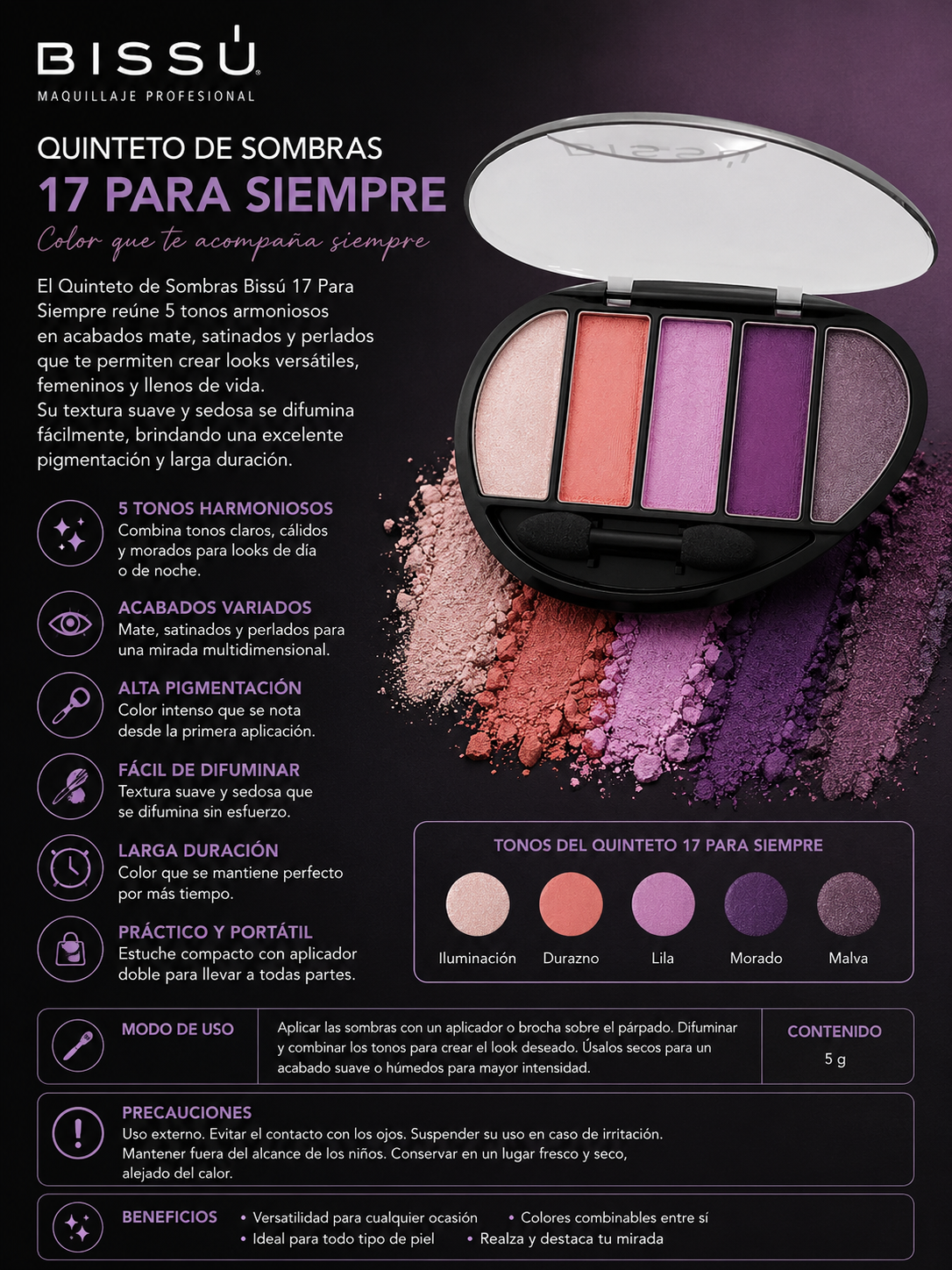 Quinteto de Sombras Bissú Tono 17 Para Siempre
