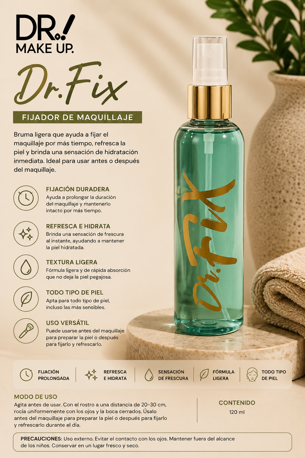 Dr. Fix – Fijador de Maquillaje DR MAKE UP