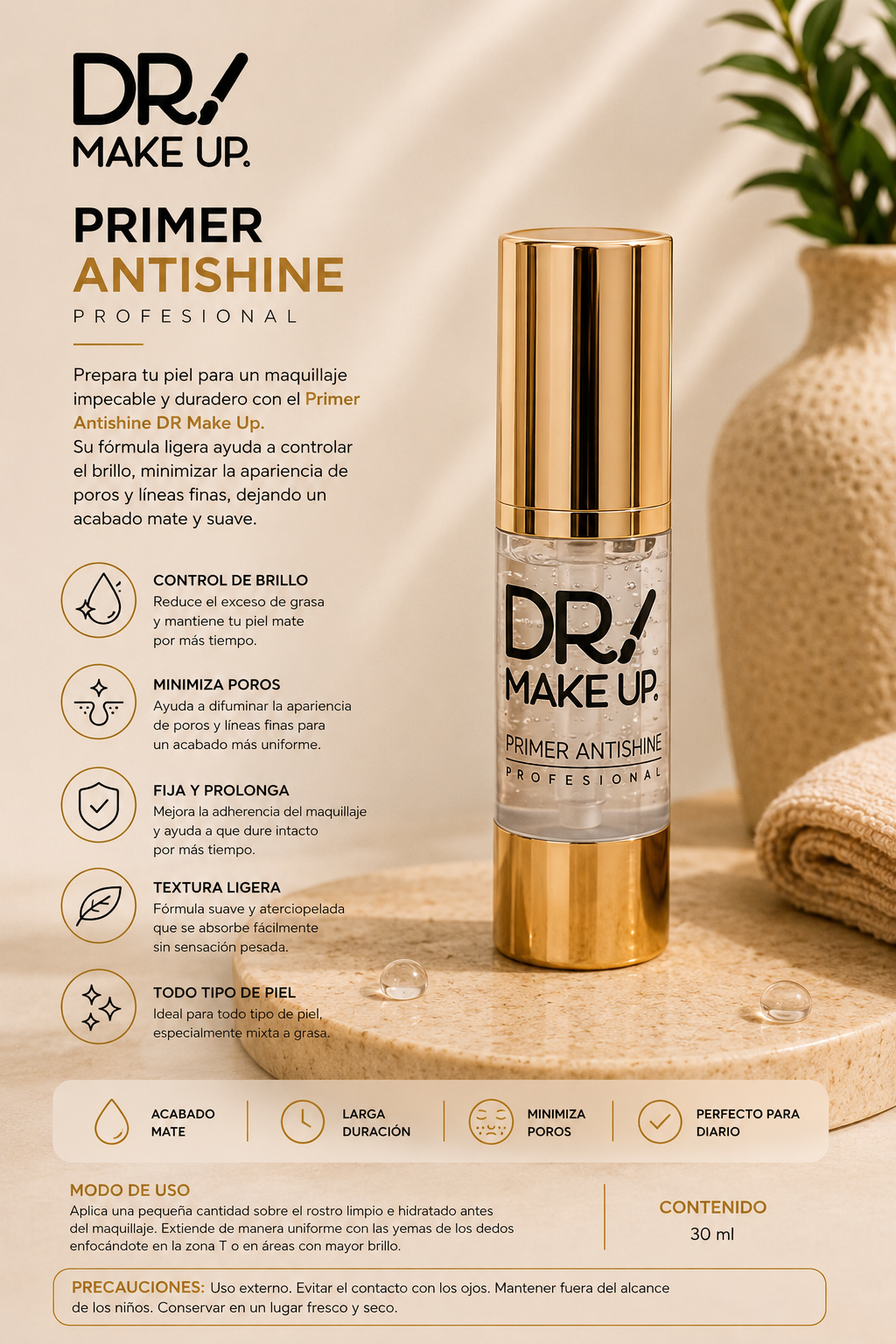 Primer Antishine – DR MAKE UP