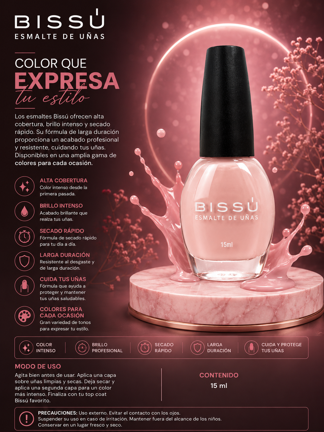 Esmalte de Uñas Bissú 15 ml - Duquesa 265
