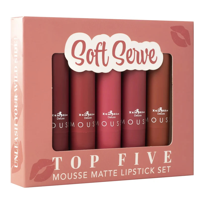Set labial mousse matte 4 - Italia Deluxe