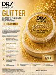 Glitter y Pigmento Profesional Color Oro – DR MAKE UP